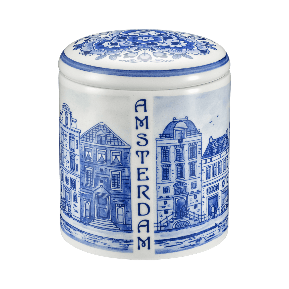 Personalised Delft Blue jar - Amsterdam