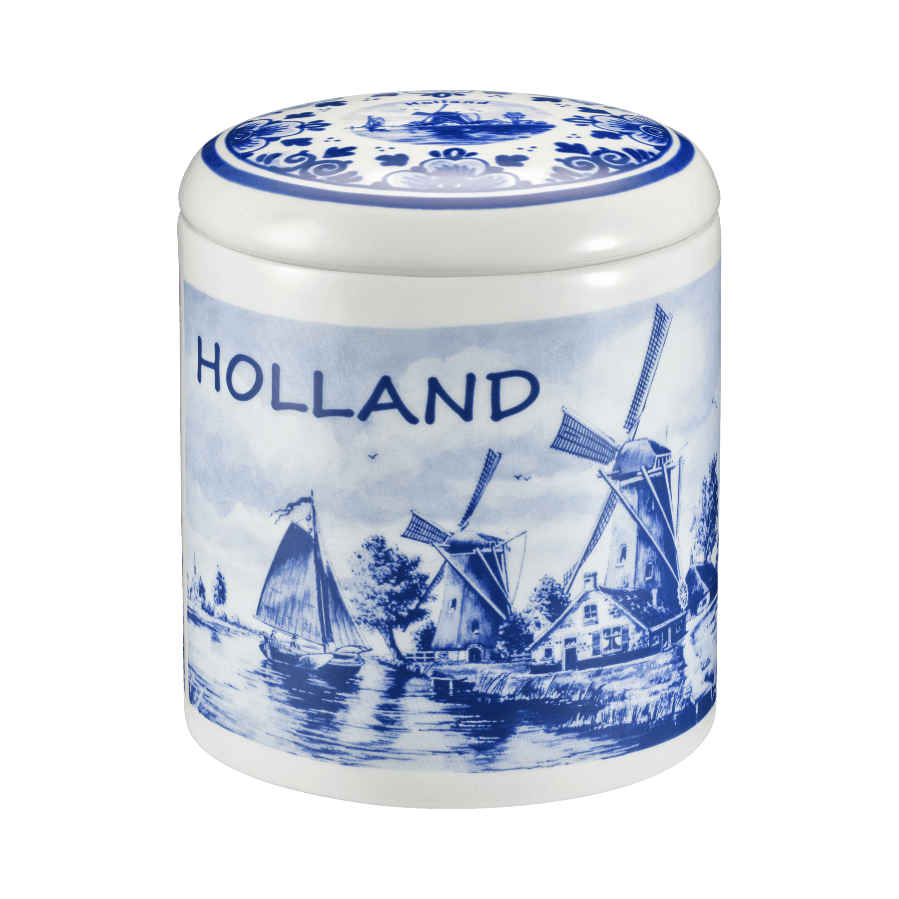 Delft Blue Jar 'Holland' - 1 jar with 10 pc - Hans Egstorf
